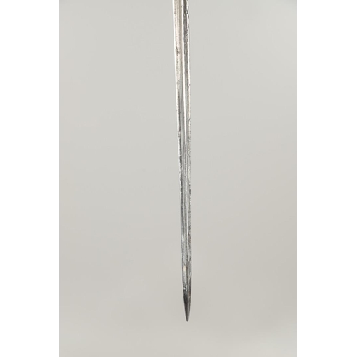 54 - A FRENCH NAPOLEONIC PERIOD INFANTRY OFFICERS SWORD. With a 78.5cm tapering pointed three edged blade... 