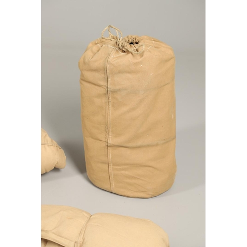 540 - A SECOND WORLD WAR PERIOD TWO MAN RIDGE TENT AND OTHER ITEMS. A two man ridge tent, the bag with dat... 