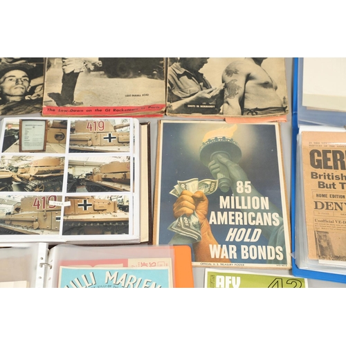 541 - A LARGE COLLECTION OF SECOND WORLD WAR AND LATER EPHEMERA AND SIMILAR PUBLICATIONS. A large collecti... 