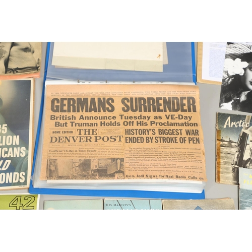 541 - A LARGE COLLECTION OF SECOND WORLD WAR AND LATER EPHEMERA AND SIMILAR PUBLICATIONS. A large collecti... 