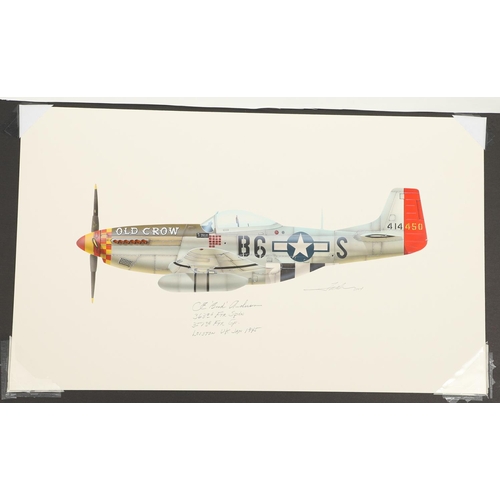 549 - JOHN C. VALO, c.1963, NORTH AMERICAN P-51D-10 MUSTANG 'OLD CROW'. 'Old Bud', profile painting in air... 