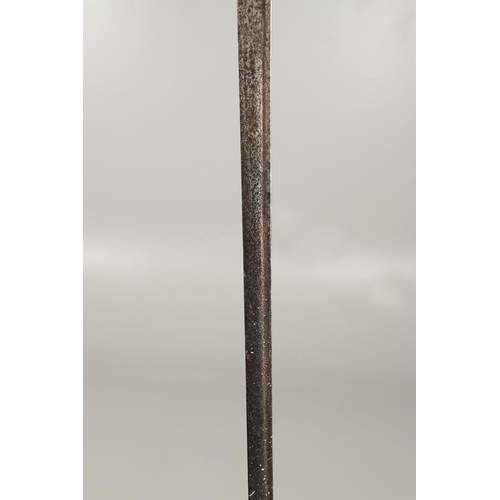 55 - A FRENCH NAPOLEONIC PERIOD SENIOR OFFICER's  SWORD. With a 62cm tapering pointed blade with single f... 