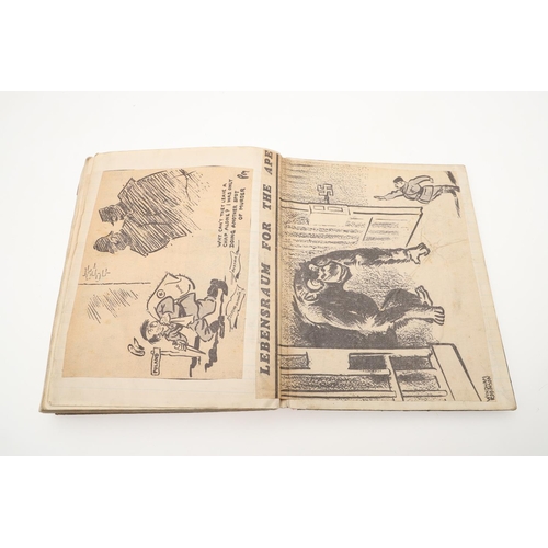 550 - AN INTERESTING SECOND WORLD WAR SCRAP BOOK. A scrap book containing a wide ranging collection of new... 