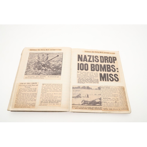 550 - AN INTERESTING SECOND WORLD WAR SCRAP BOOK. A scrap book containing a wide ranging collection of new... 