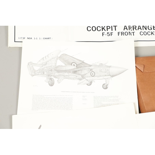 556 - AN INTERESTING COLLECTION OF MILITARY AIRCRAFT PLANS, MANUALS, DOCUMENTS AND OTHER ITEMS. A collecti... 