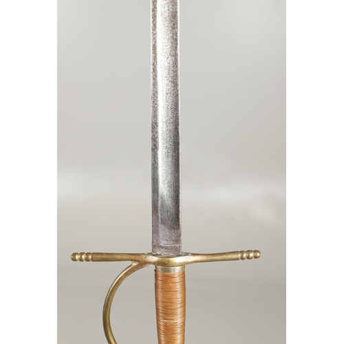 56 - A SWORD SIMILAR TO A 1786 PATTERN INFANTRY OFFICERS SWORD. With 81.5am straight pointed blade with s... 