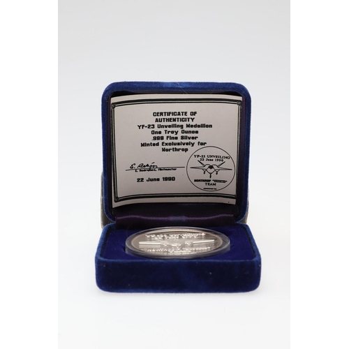 582 - A COLLECTION OF FOUR SILVER AVIATION RELATED COMMEMORATIVE MEDALS. A fine silver one troy ounce meda... 