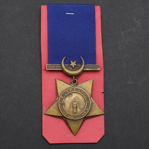 585 - A KHEDIVE's  STAR NAMED TO THE ROYAL SUSSEX REGIMENT. A Khedive's  Star, 1882, privately named to th... 