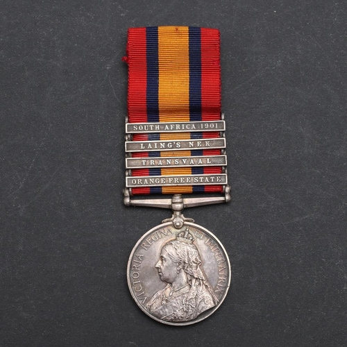 591 - A FOUR CLASP QUEEN's  SOUTH AFRICA MEDAL TO THE ARMY SERVICE CORPS. A Queen's  South Africa medal na... 