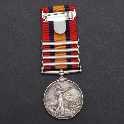 591 - A FOUR CLASP QUEEN's  SOUTH AFRICA MEDAL TO THE ARMY SERVICE CORPS. A Queen's  South Africa medal na... 