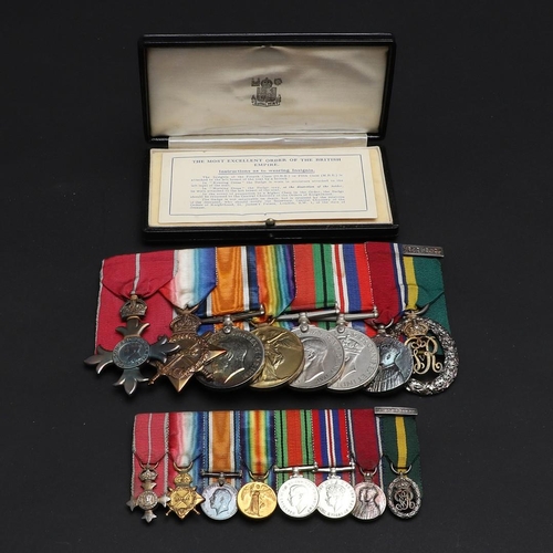 618 - A FIRST AND SECOND WORLD WAR OBE GROUP OF EIGHT TO THE 2ND COUNTY OF LONDON YEOMANRY. A group of eig... 