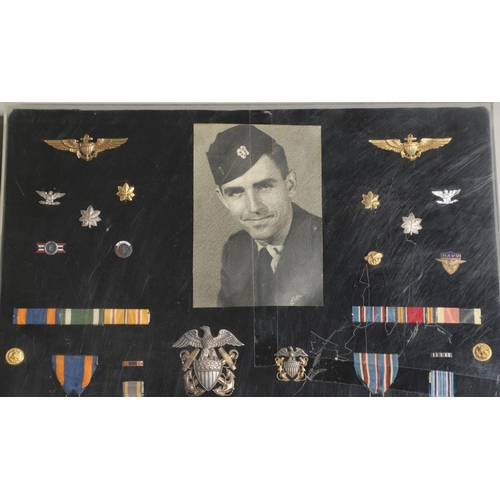 624 - A FINE SET OF AMERICAN SECOND WORLD WAR MEDALS AND INSIGNIA AWARDED TO COMMANDER CROWLEY OF THE U.S.... 