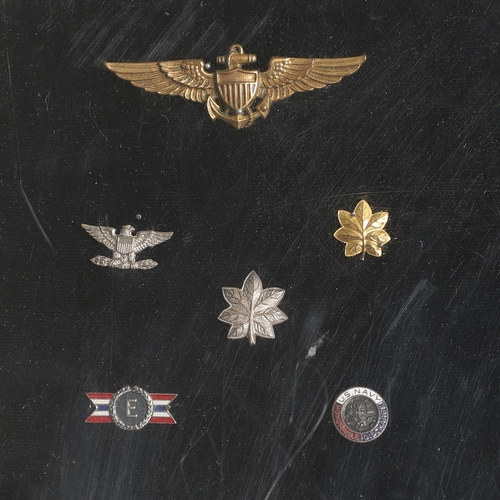 624 - A FINE SET OF AMERICAN SECOND WORLD WAR MEDALS AND INSIGNIA AWARDED TO COMMANDER CROWLEY OF THE U.S.... 