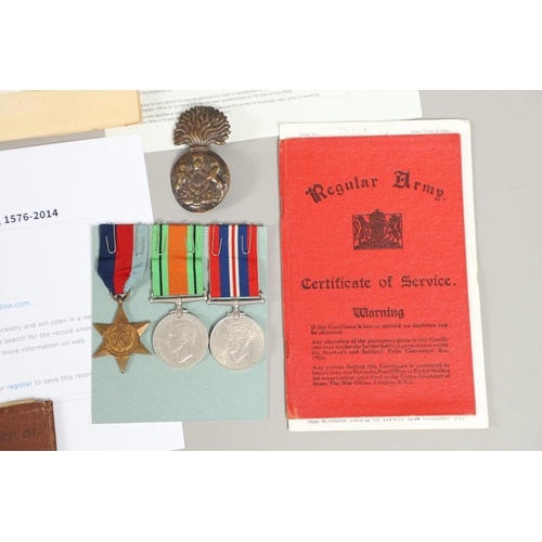 627 - A GROUP OF THREE SECOND WORLD WAR MEDALS AND DOCUMENTS ATTRIBUTED TO THE NEWMAN FAMILY. A collection... 