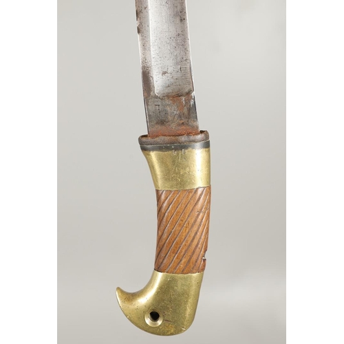 63 - A LATE 19TH CENTURY IMPERIAL RUSSIAN COSSACK SABRE AND SCABBARD. With an 82cm curved, pointed and si... 