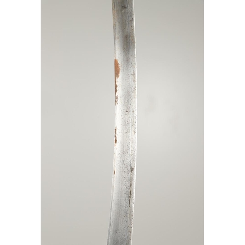 63 - A LATE 19TH CENTURY IMPERIAL RUSSIAN COSSACK SABRE AND SCABBARD. With an 82cm curved, pointed and si... 