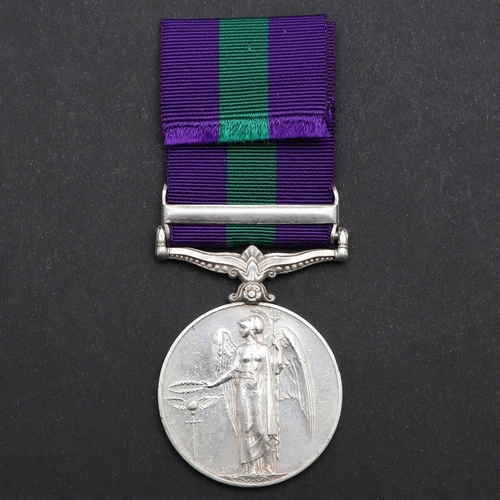 636 - A GENERAL SERVICE MEDAL WITH PALESTINE CLASP TO THE ROYAL SIGNALS. A General Service Medal 1918-1962... 