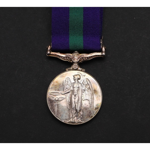 637 - A GENERAL SERVICE MEDAL 1918-1962 WITH MALAYA CLASP. A Queen Elizabeth II General Service Medal with... 