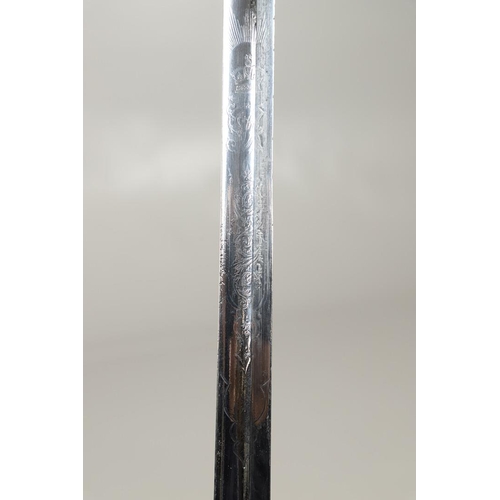 65 - A BRITISH HEAVY CAVALRY OFFICER's  SWORD BY WILKINSON MADE FOR LT.COL SYKES WHO COMMANDED THE DENBIG... 