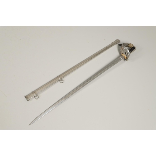 65 - A BRITISH HEAVY CAVALRY OFFICER's  SWORD BY WILKINSON MADE FOR LT.COL SYKES WHO COMMANDED THE DENBIG... 