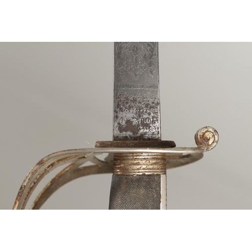 66 - AN 1827 PATTERN RIFLE OFFICER's  SWORD AND SCABBARD AND ANOTHER. A Rifle Officer's  sword with an 81... 