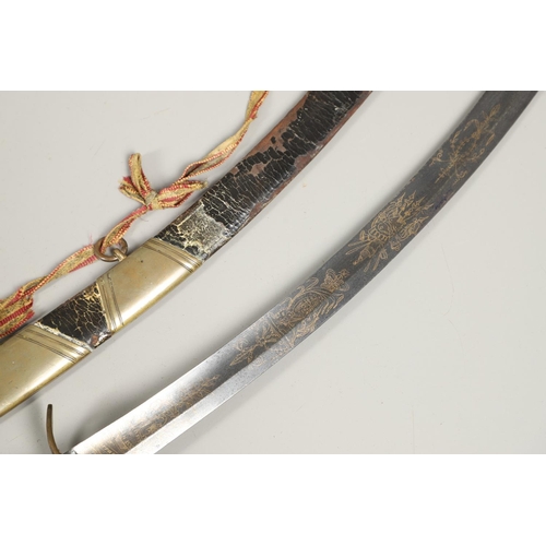 67 - AN 1803 PATTERN BRITISH INFANTRY OFFICER's  SWORD AND SCABBARD BY OSBORN AND GUNBY. With a 75cm curv... 