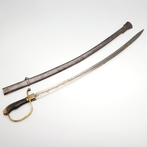 68 - NO LOT. (A FIRST WORLD WAR TURKISH CAVALRY TROOPER's  SWORD AND SCABBARD.)  PLEASE NOTE: THIS HAS BE... 