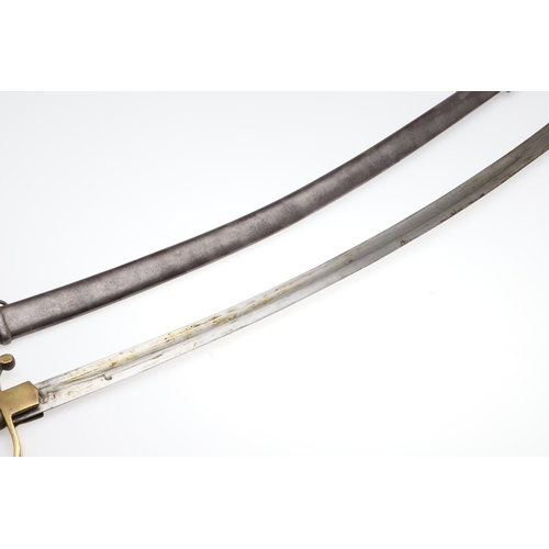 68 - NO LOT. (A FIRST WORLD WAR TURKISH CAVALRY TROOPER's  SWORD AND SCABBARD.)  PLEASE NOTE: THIS HAS BE... 