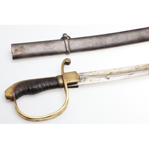 68 - NO LOT. (A FIRST WORLD WAR TURKISH CAVALRY TROOPER's  SWORD AND SCABBARD.)  PLEASE NOTE: THIS HAS BE... 