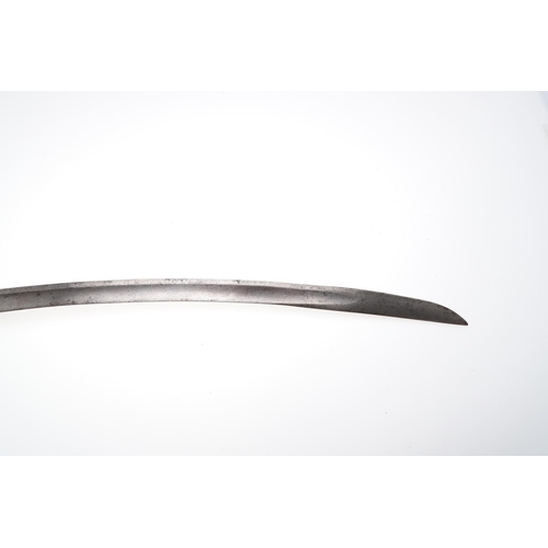 72 - A RUSSIAN 1826 PATTERN INFANTRY OFFICERS SABRE. With a 70cm curved fullered blade with pointed end, ... 