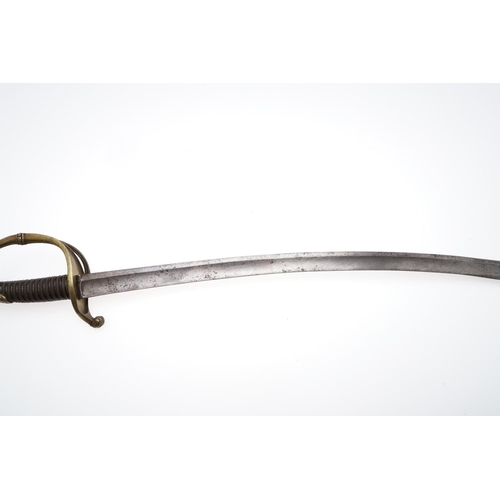 72 - A RUSSIAN 1826 PATTERN INFANTRY OFFICERS SABRE. With a 70cm curved fullered blade with pointed end, ... 