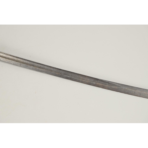 78 - A VICTORIAN 1853 PATTERN CAVALRY TROOPERS SWORD MARKED FOR THE DRAGOON GUARDS. With an 89cm curved a... 