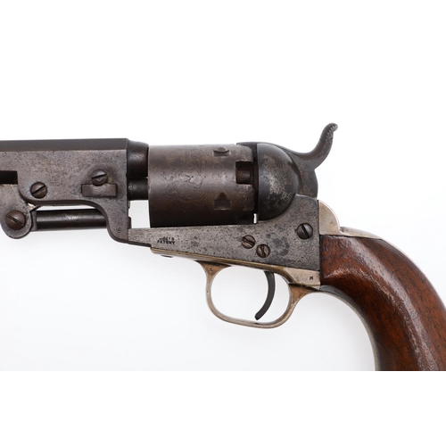 8 - A COLT FIVE SHOT PERCUSSION POCKET REVOLVER NUMBER 99614. A Colt revolver with a 12.5cm octagonal ba... 