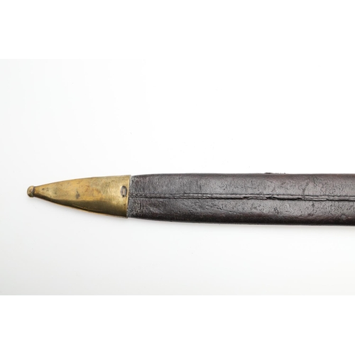 80 - AN 1831 PATTERN FRENCH ARTILLERY SHORT SWORD AND SCABBARD. With a 48cm double edged pointed blade wi... 