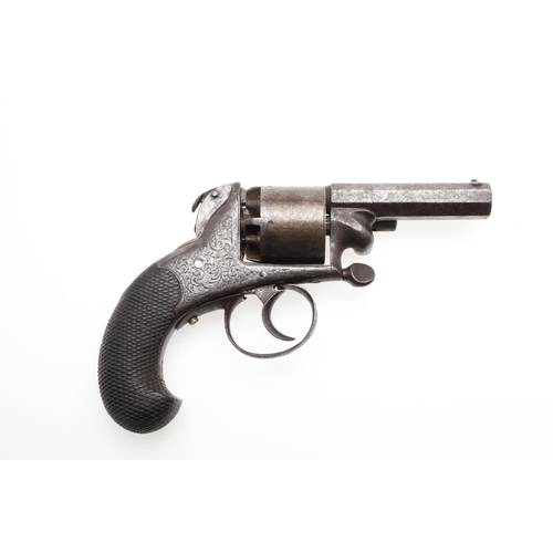 9 - AN UNUSUAL MID 19TH CENTURY PERCUSSION REVOLVER BY VEISEY AND SON OF BIRMINGHAM. With a 9.5cm 120 bo... 