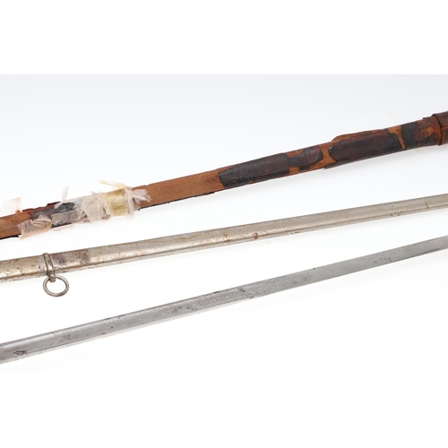 95 - A GEORGE V 1897 PATTERN SWORD AND SCABBARD. An 1897 Pattern Infantry Officers sword with an 83cm poi... 