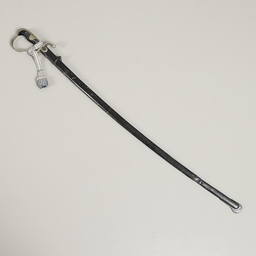 99 - A SECOND WORLD WAR GERMAN SWORD AND SCABBARD BY E. & F. HORSTER. With an 88cm curved, pointed, singl... 