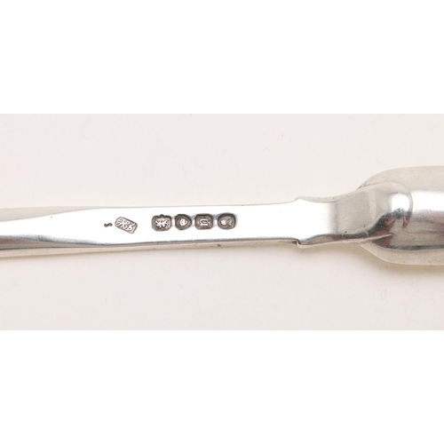 10 - A GEORGE IV SILVER MARROW SCOOP. by Jonathan Hayne, London 1828; 8.25