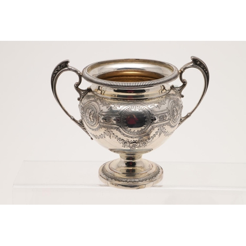 119 - A VICTORIAN FOUR-PIECE SILVER TEA & COFFEE SERVICE. of circular bellied form, with embossed, chased ... 