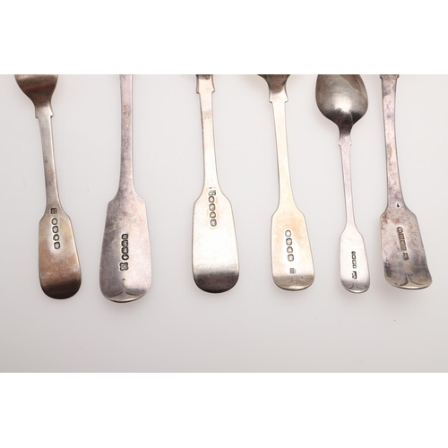 15 - A VICTORIAN PART-CANTEEN OF FIDDLE PATTERN SILVER FLATWARE. comprising of 12 table forks, 10 dessert... 