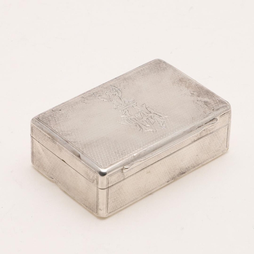 245 - A VICTORIAN RECTANGULAR SILVER 