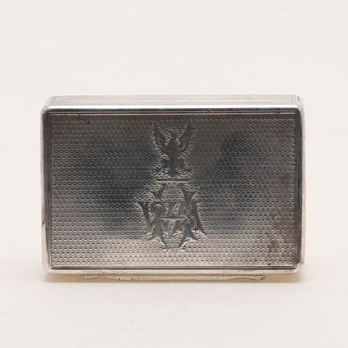 245 - A VICTORIAN RECTANGULAR SILVER 