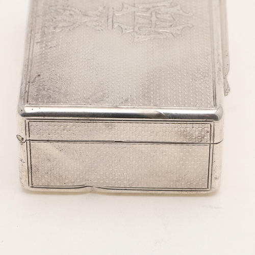 245 - A VICTORIAN RECTANGULAR SILVER 