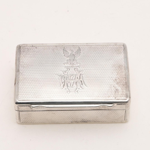 245 - A VICTORIAN RECTANGULAR SILVER 