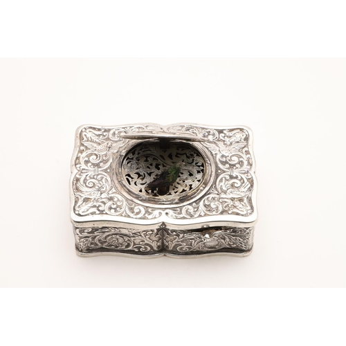 247 - A LATE 19TH CENTURY GERMAN SILVER SINGING BIRD BOX. in the manner of Karl Greisbaum, shaped rectangu... 