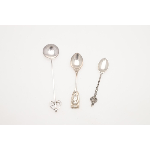 294 - SCOTTISH SILVER. including a provincial teaspoon, by Alexander Ritchie of Iona, hallmarked for Glasg... 