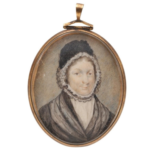 305 - ENGLISH SCHOOL LATE 18TH / EARLY 19TH C. Miniature portrait of Sir Richard de Capelle Brooke, Bart .... 