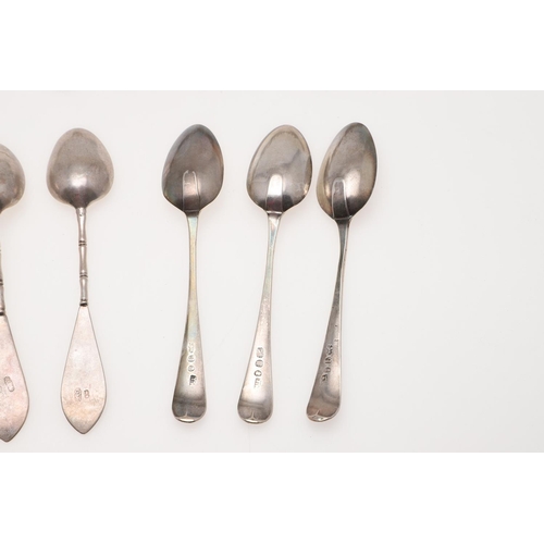 41 - TWO CASED SETS OF SIX LATE 19TH/ EARLY 20TH CENTURY CHINESE SILVER TEASPOONS. decorated with bamboo ... 