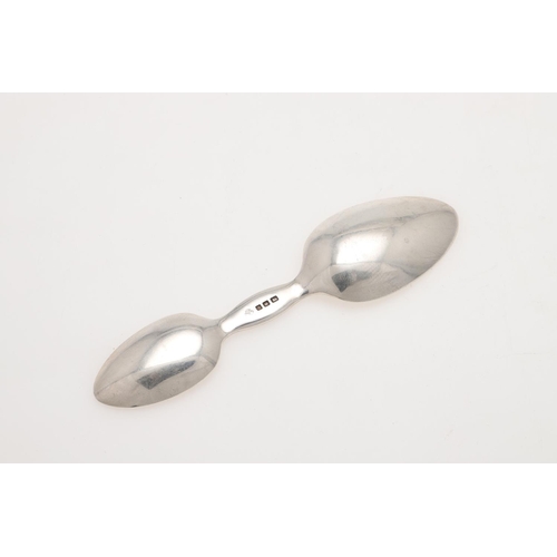 52 - AN ELIZABETH II SILVER DOUBLE-ENDED MEDICINE SPOON. by Wakely & Wheeler, London 1955; 5.6