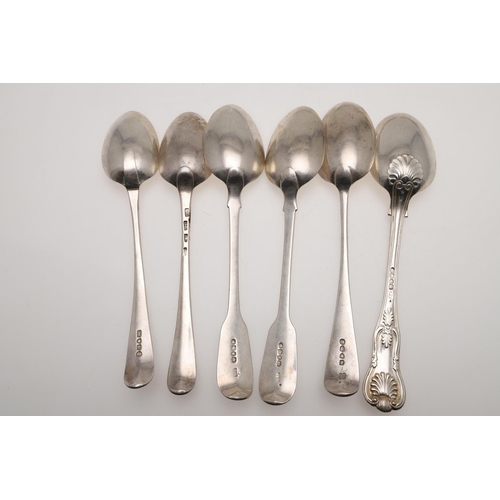 66 - MISCELLANEOUS SILVER FLATWARE. 6 table spoons, a set of 6 Irish table forks, crested, a set of 6 des... 